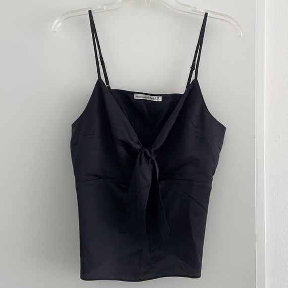 NWOT Abercrombie & Fitch Satin Tie-Front Cami - Picture 3 of 5